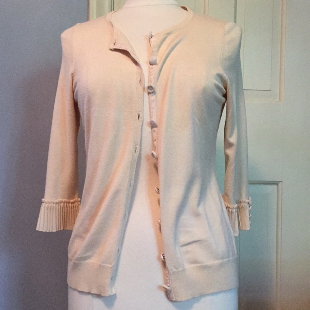 Cream covered button detailed gorgeous cardigan - Picture 5 of 8